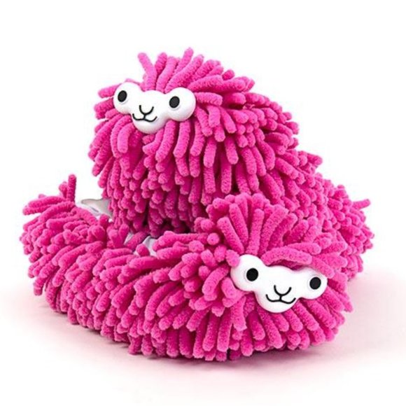 Llama Cleaning Slippers - Picture 3 of 9